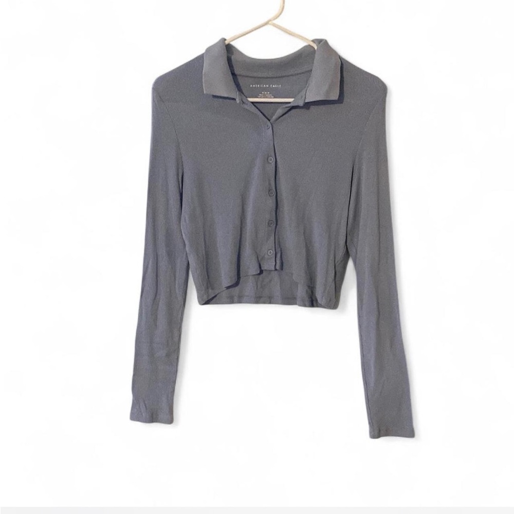 American Eagle Crop Long Sleeve Top